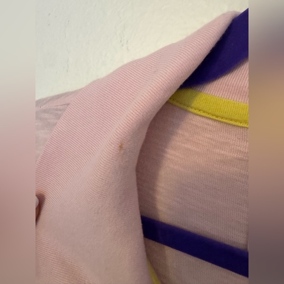 Anthropologie Daily Practice Sporty Striped Zip Cotton Dress Pink Small EUC - Picture 8 of 11